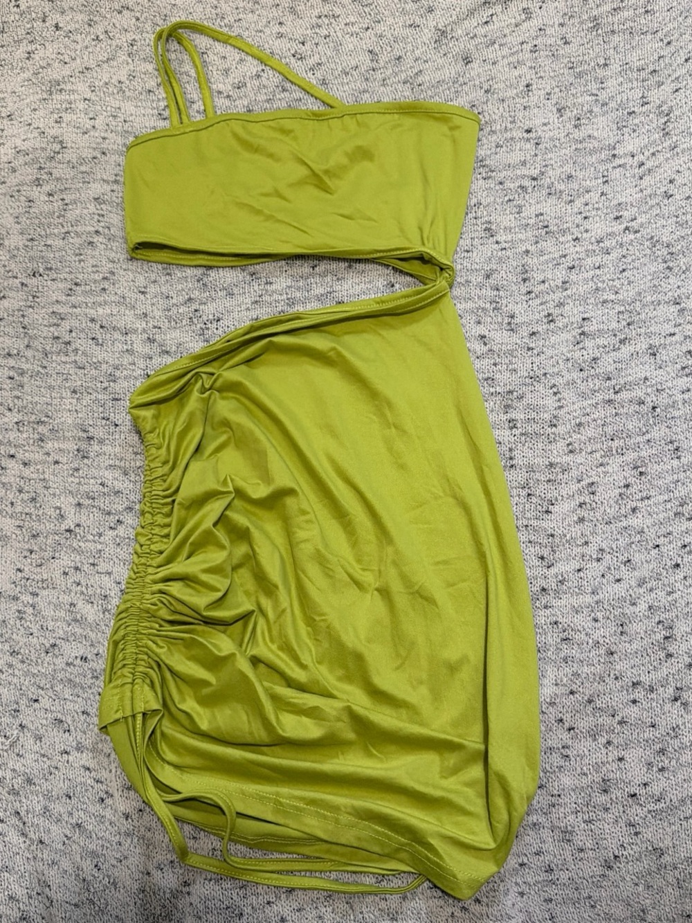 SHEIN Lime Green Asymmetrical Cut-Out Dress